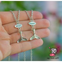 Кулон для двоих друзей "Best Friends. Хвост кита. Цена за набор